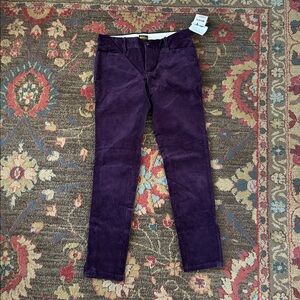 RUGBY RALPH LAUREN eggplant corduroy ankle trousers
